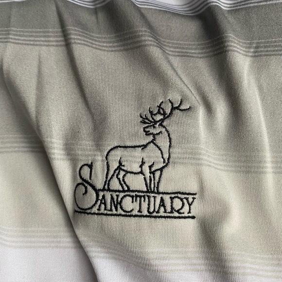 Under Armour Golf Polo Shirt XL The Sanctuary Club Colorado gray Stripes - Picture 6 of 6